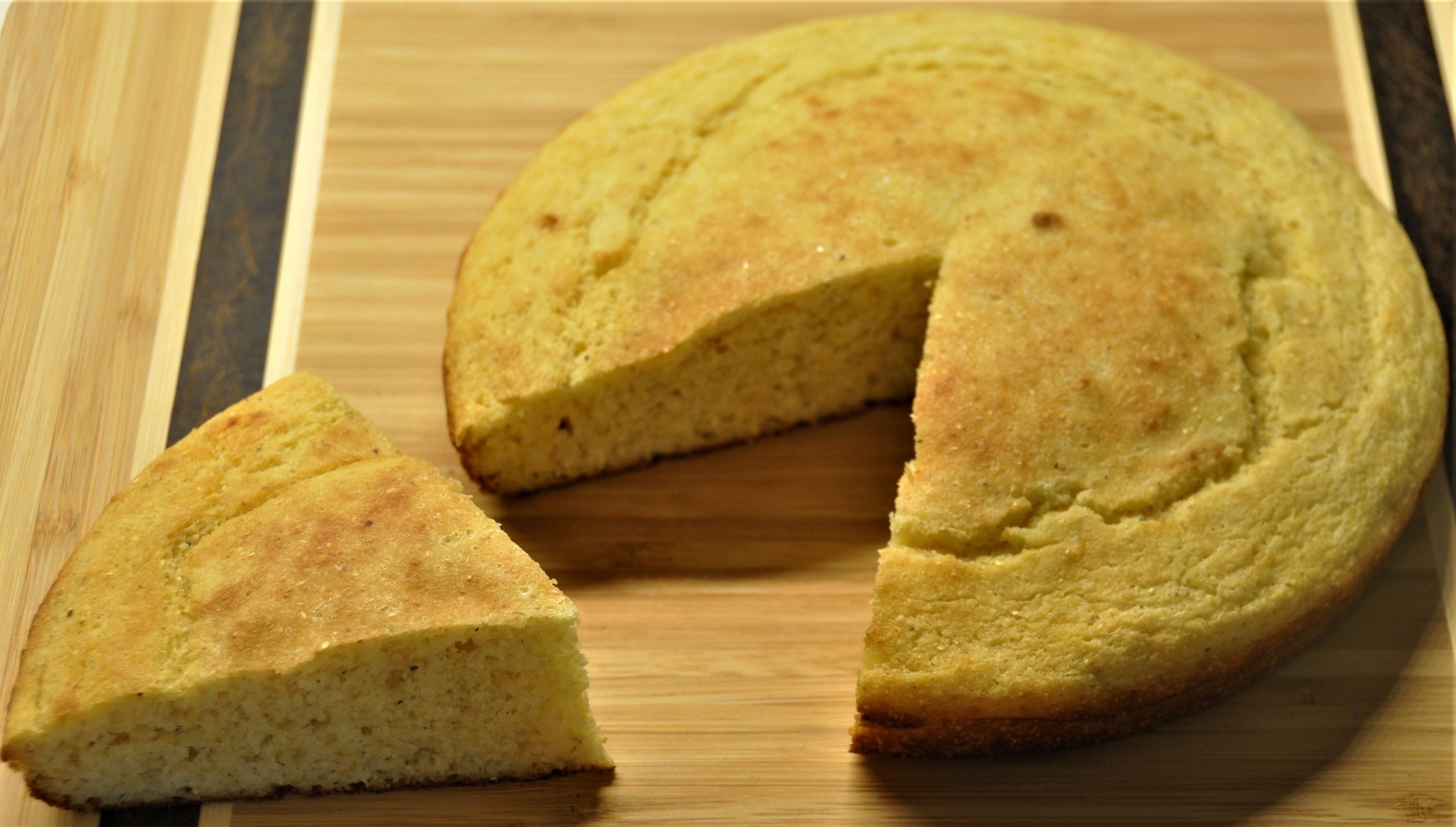 Genuine Southern cornbread made with buttermilk and baked in cast iron