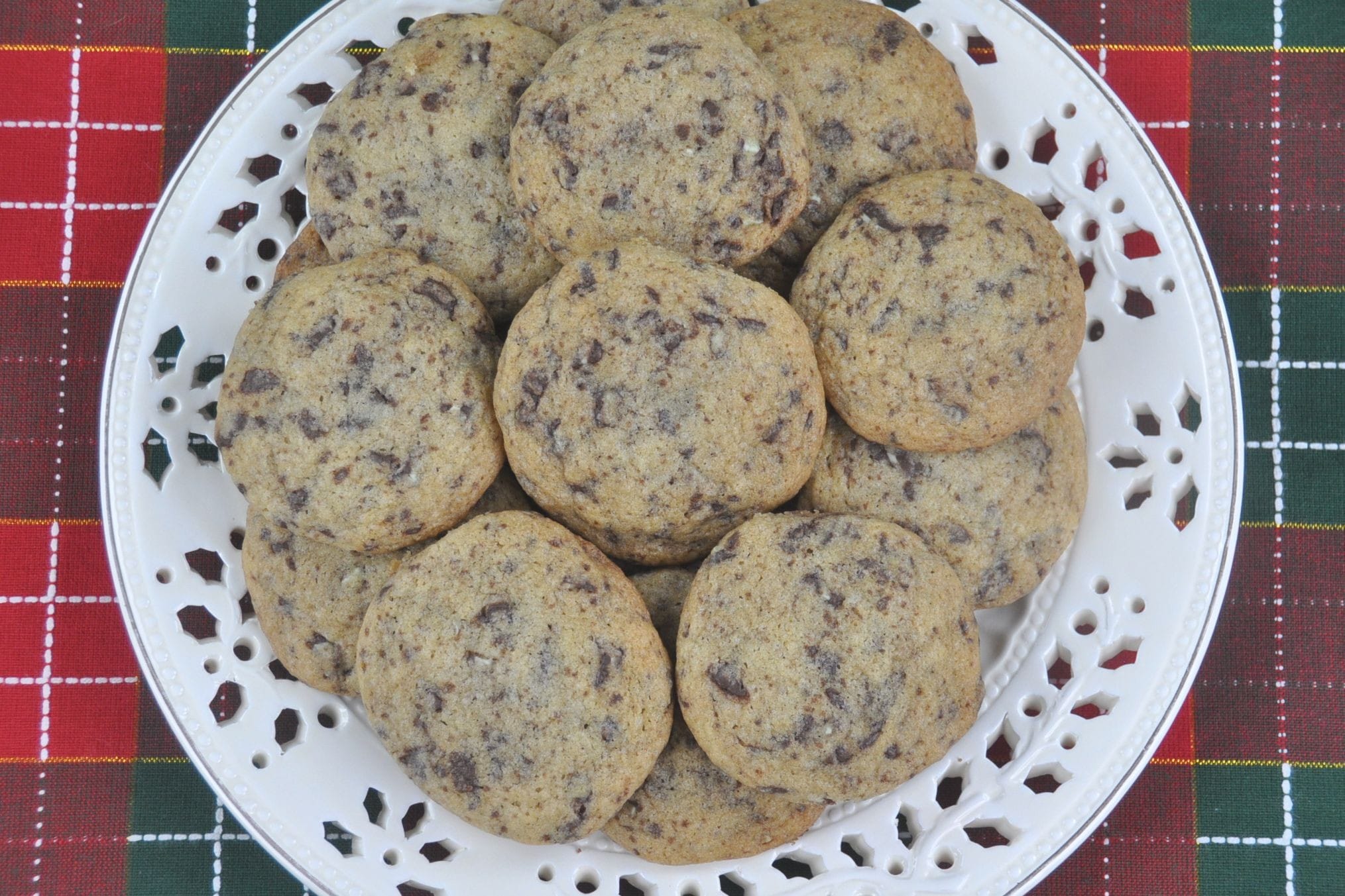 Chop Andes Mints to make decadent mint chunk cookies.